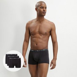 Bavlněné pánské boxery COTTON STRETCH - balení 3 kusy - černá/XL