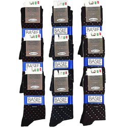 Ponožky business Pois - 3 páry - 9 párů/MIX- 1x červeno-šedá, 1x modro-šedá, 1x bílo-šedá, 3x modrá, 3x černá