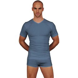 Pánské bavlněné bezešvé tričko - S/M Denim