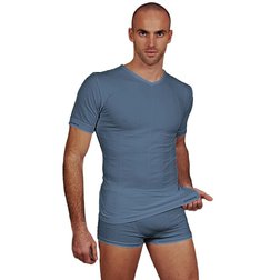Pánské bavlněné bezešvé tričko - S/M Denim
