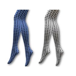 Punčochové kalhoty GEO 70den - 4 - L/Výhodné balení 2ks (černo-bílá + černo-modrá)